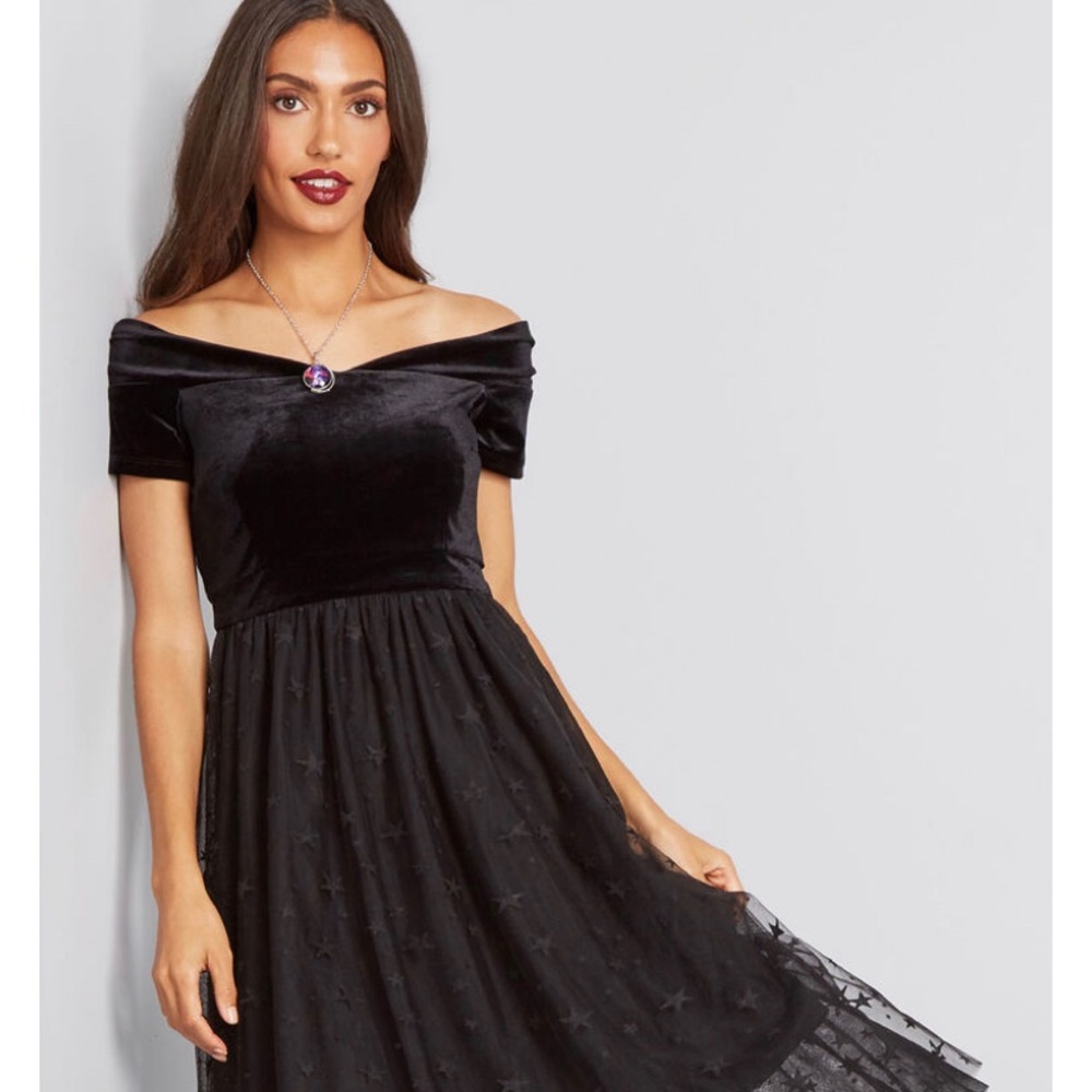 ModCloth Uplifting Aura Off Shoulder Dress